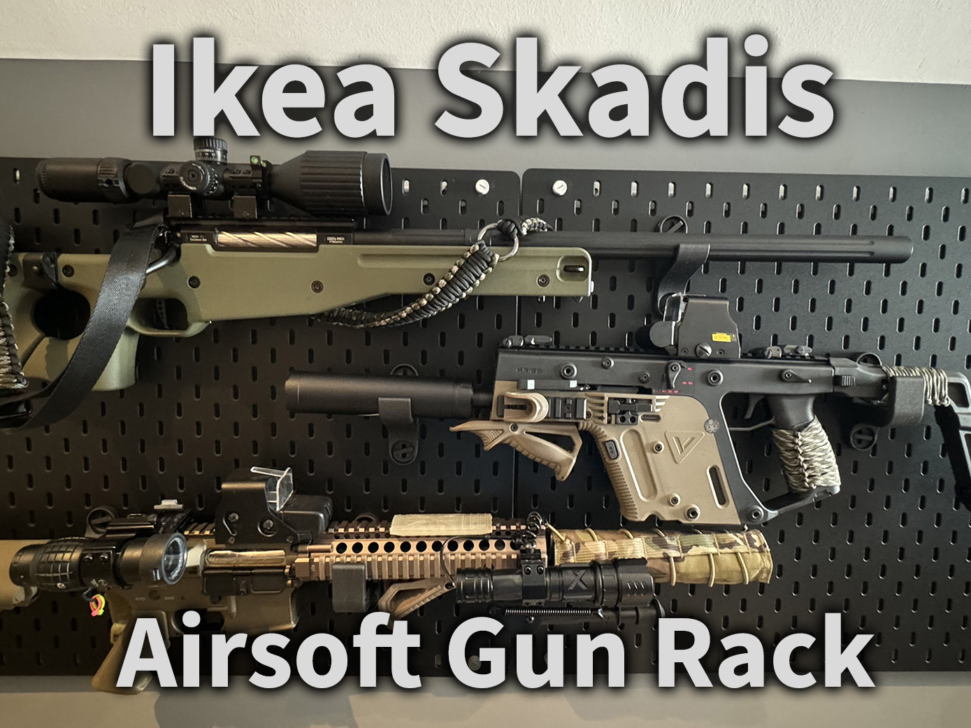 Suporte de armas de airsoft Ikea Skadis