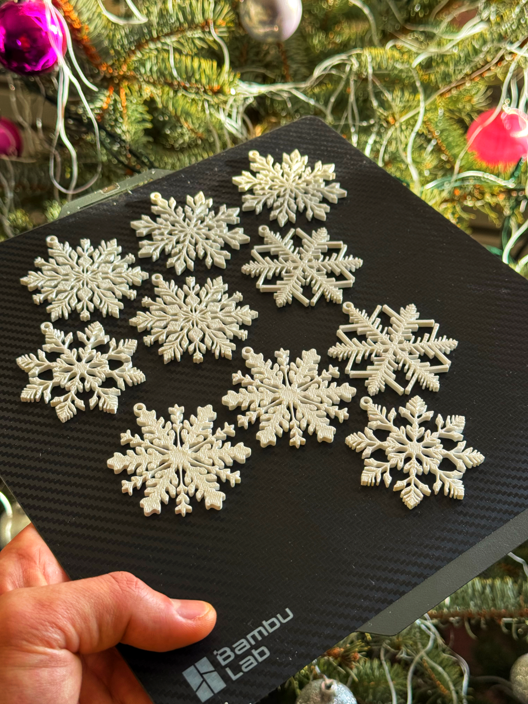 Conjunto de decoração de Natal - Flocos de neve